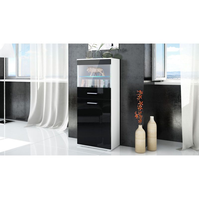 Kinser Curio Cabinet, Black, Without