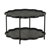 Cole And Grey Wood Floral Inspired 2 Level Side End Accent Table With Metal Legs-1550843876