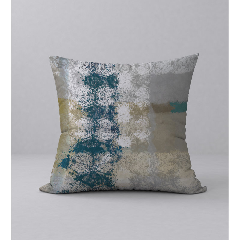 Abstract Reversible Throw Pillow, 24" x 24"