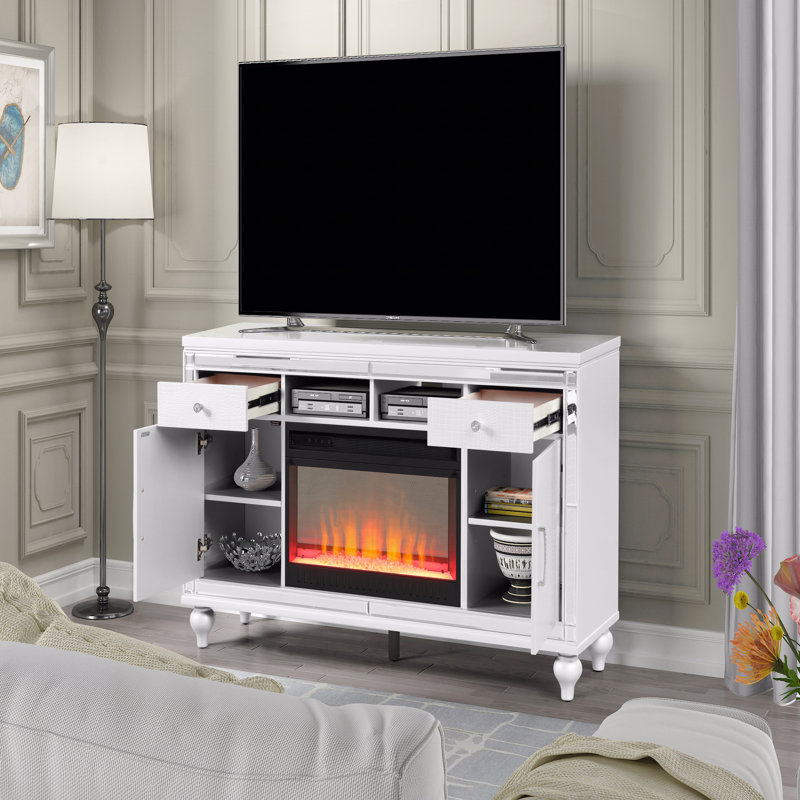 Meuble télé avec foyer électrique
