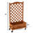 50"H 2-Piece Mobile Outdoor Raised Garden Bed Wood Planter Box With Trellis And Wheels-2116846099