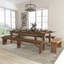 Dejon Ensemble de table de ferme pliable et quatre bancs 8 pi x 40 po Taren-2105094734-2105094732