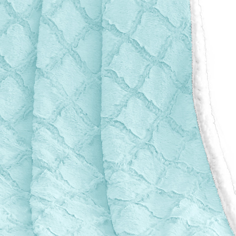 Jeté Sherpa Rev, Turquoise blanchi