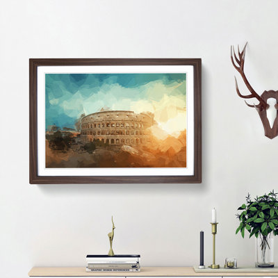 The Colisium in Rome Italy in Abstract - Picture Frame Graphic Art Print