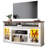 LED Farm House TV Stand with Tempered Glass Door for TVs up to 70" For Living Room-1102983104
