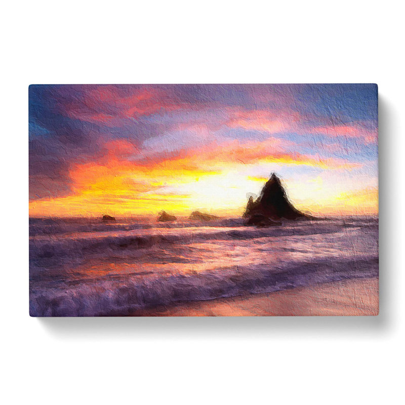 Martins Beach - Wrapped Canvas Painting, 40cm H x 60cm W x 3cm D