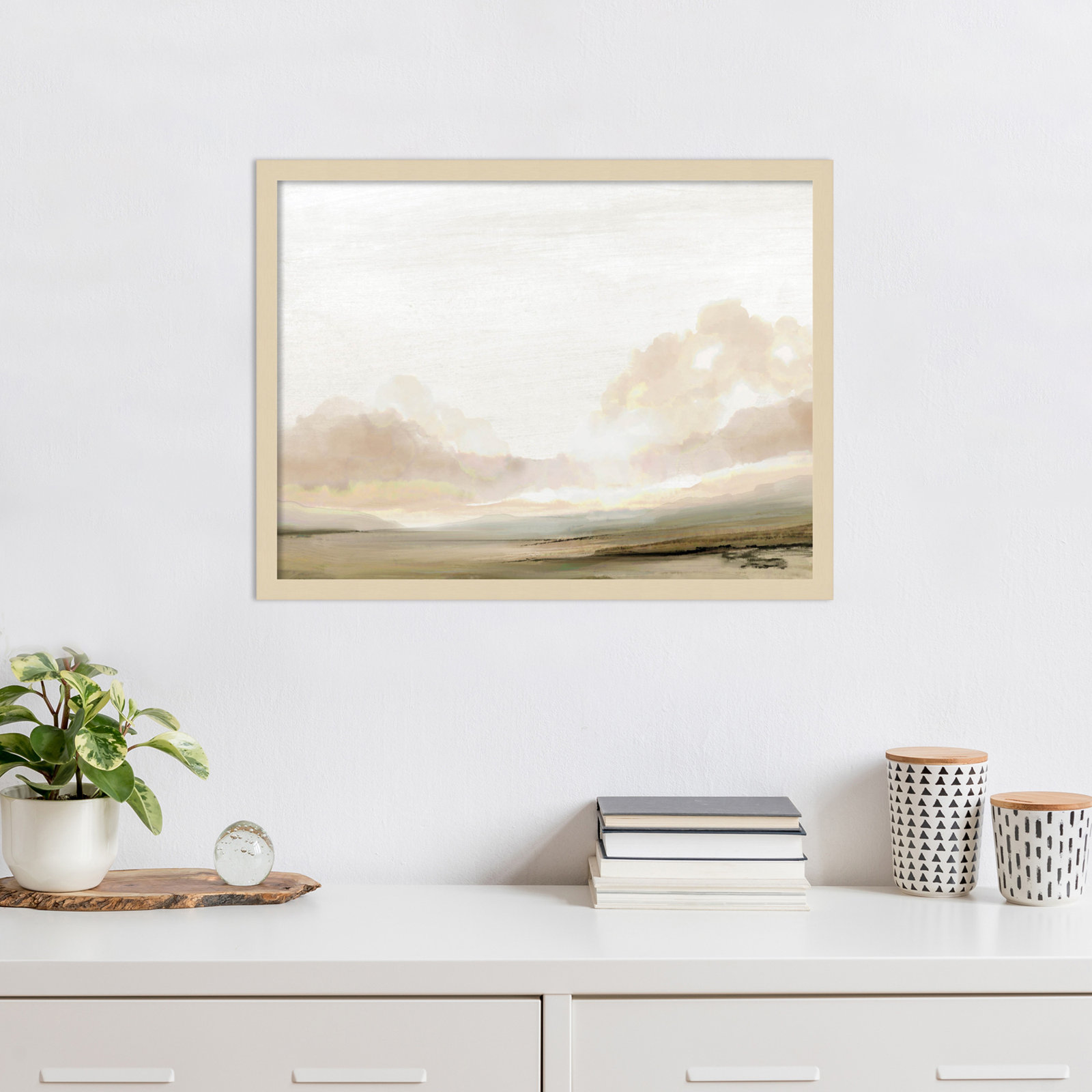 Southern Landscape Print by Dan Hobday, Brown, 19" H x 25" W x 1" D