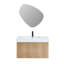 Siena 36" Wall-mounted Single Bathroom Vanity with White Artificial Drop-in Sink with Mirror