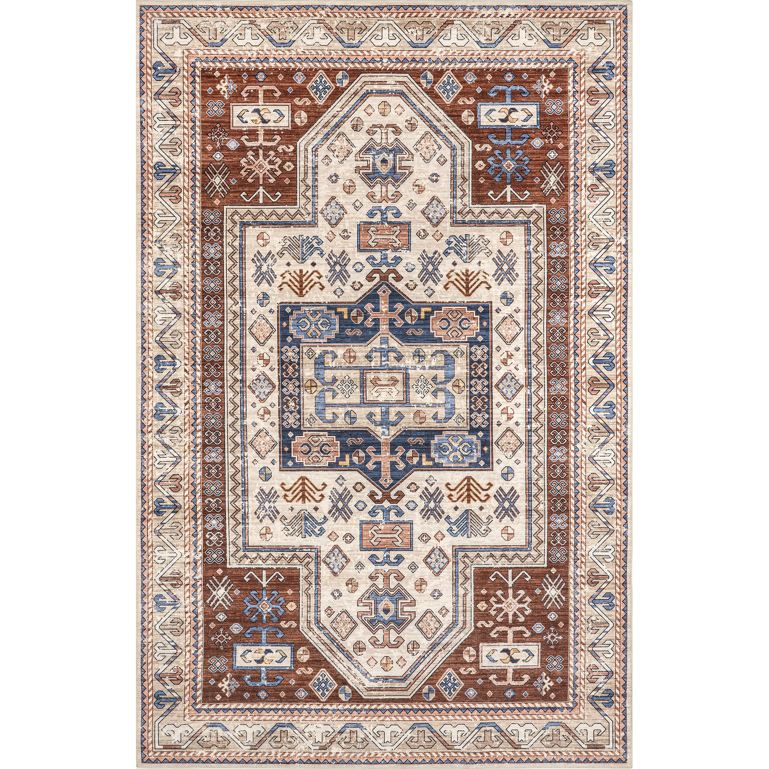 Orla Geometric Neutral Chenille Rug