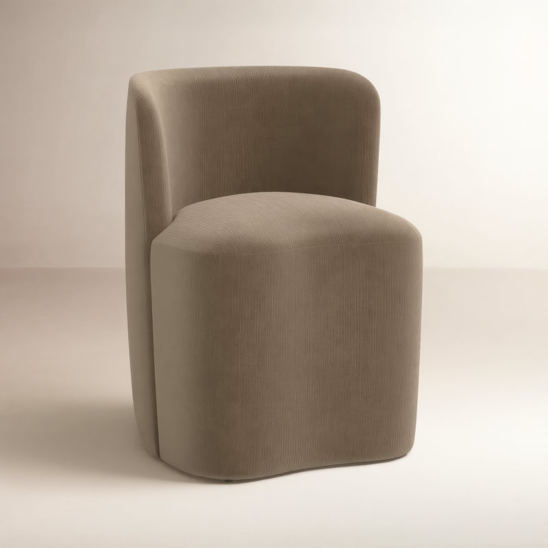 Chaise de salle à manger Stoffer Home x Fabric & Company Gail, Velours noyer de luxe