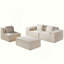 Canapé modulaire convertible avec repose-pieds et coussins, canapé modulaire en forme de L pour le salon-1060662093