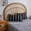  Housse de coussin rayée en microfibre