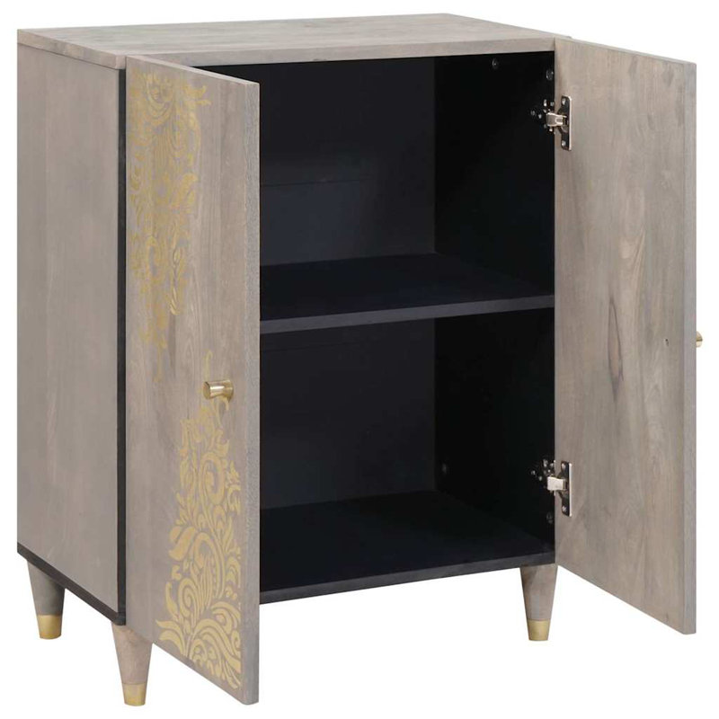 Solid Wood Rectangle Accent Cabinet