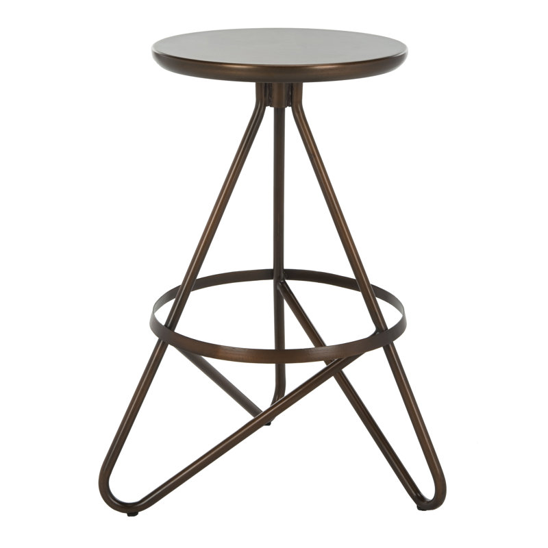 Arroyo Counter Stool with Metal Frame, Antique Copper