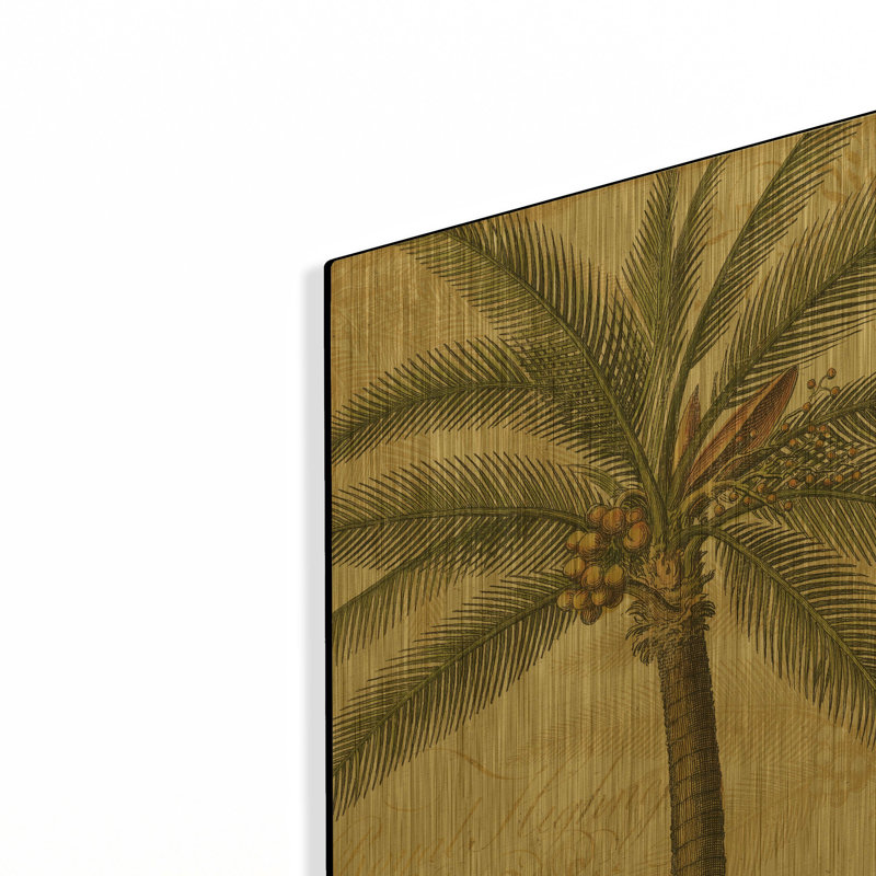 «Royal Palm II» par NBL Studio, métal doré, 12 po x 16 po, 12"x16"