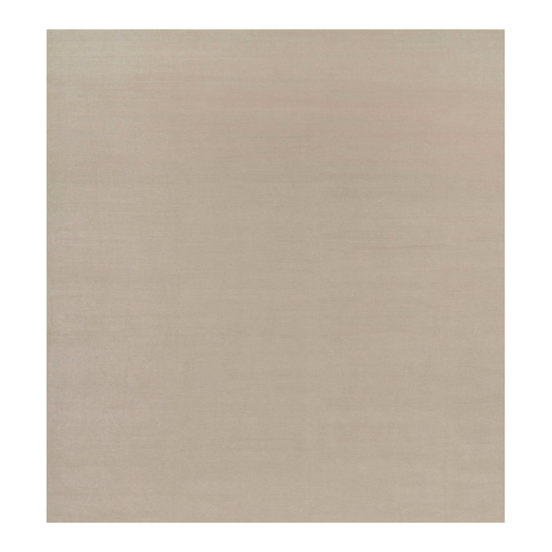 Textural Hand Knotted Wool Area Rug, Square 14'