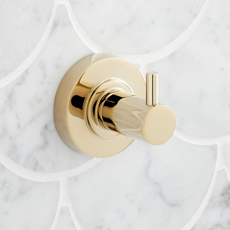 Lexia Single Robe Hook, Polished Brass