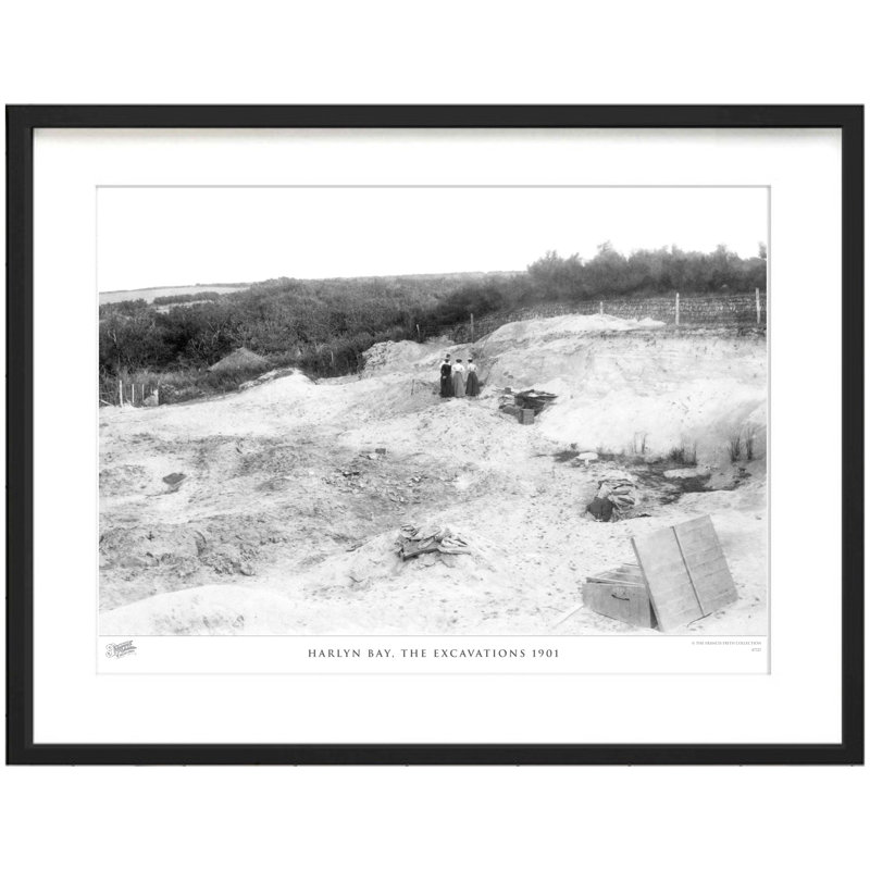 Harlyn Bay, The Excavations 1901 - Single Picture Frame Print, 45cm H x 60cm W x 2.3cm D