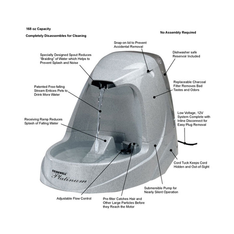 Fontaine platinum pour animaux drinkwell