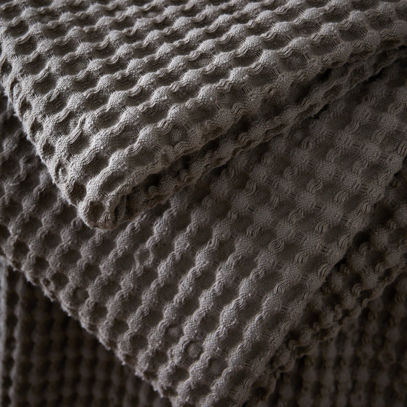 Jaipur Chunky Waffle Waffle Throw Blanket, Grey