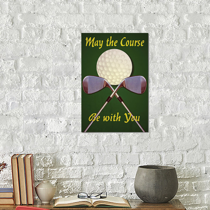 Graffi «Tee Studios» May the Course », impression sur toile, H 26 po x l 18 po x P 1,5 po, Pas de tapis, Toile tendue