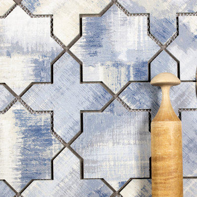 Carreau de mosaïque murale en verre 6 "x 6" Tuscan Design