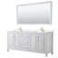 Ensemble de meuble-lavabo double 80 po avec dessus en quartz et miroir Daria-100481632-100481637-100502009
