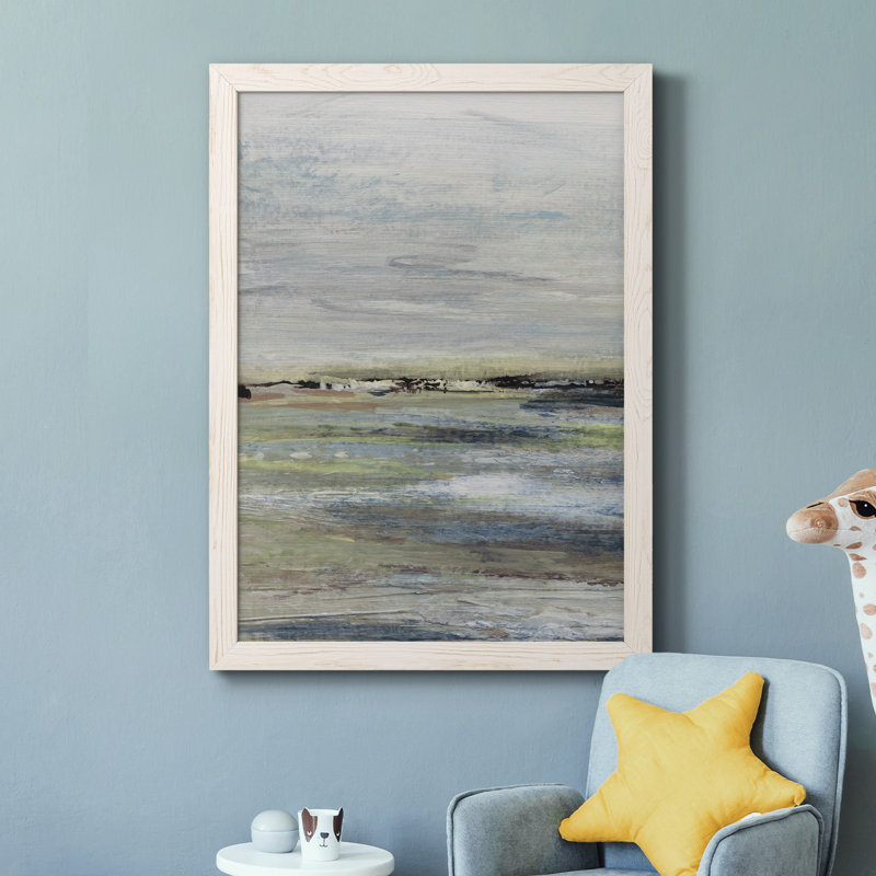 Wetlands I - Peinture sur toile encadrée, Cadre blanc, H 37,5 po x l 27,5 po x P 1,5 po