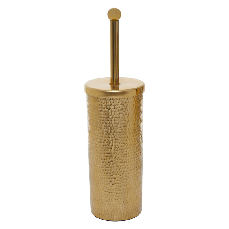 Strout Free-Standing Toilet Brush and Holder, Gold