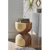 Clifton Wood Hour Glass End Table