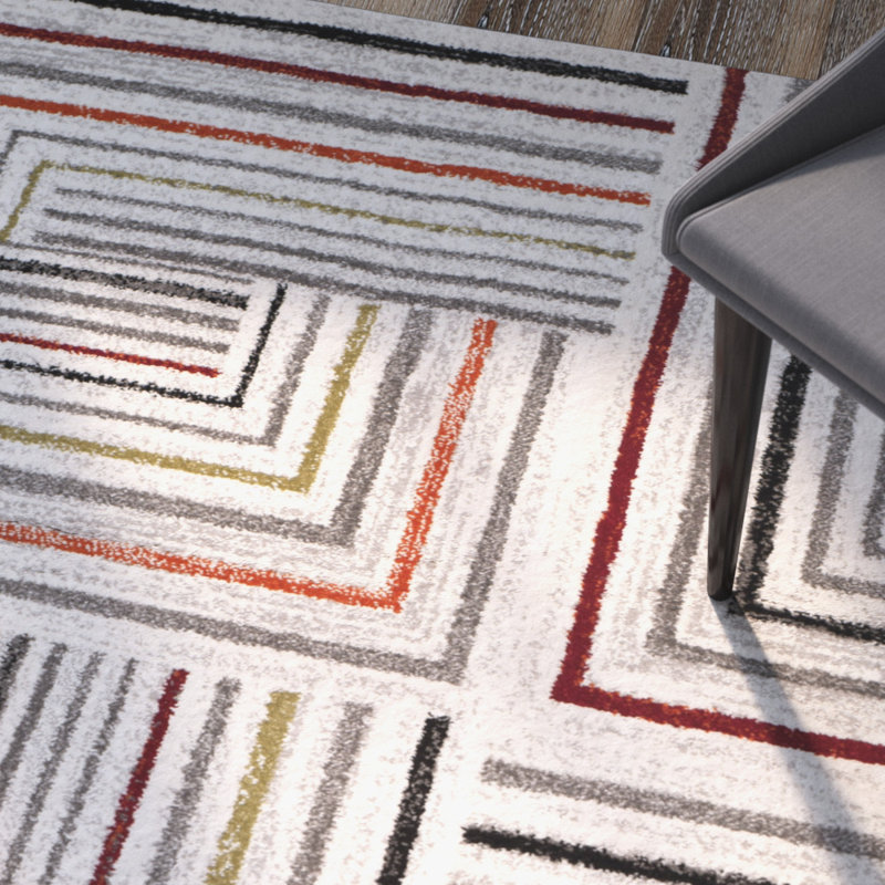 Sirmans Porcello Performance Geometric Rug, Rectangle 2' x 3'7"