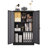 Adjustable Height Dividers Folding Storage Locker With Locking Doors, Black Steel Cabinet For Home Office, Garage, Exquisite Locks Metal Filing Locks, Dividers, Black, Easy Assembly, Spring Loaded-120267534