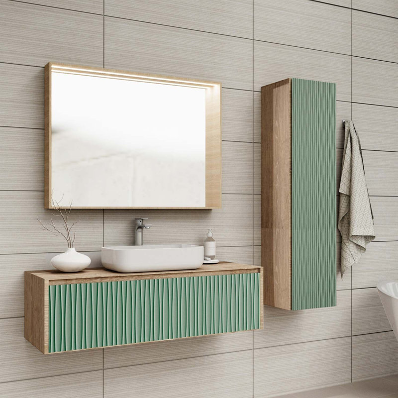 DAX Lineal Wide Mirror LED Light, Oak, 24" x 40"