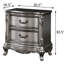 Table de chevet traditionnelle en gris antique
