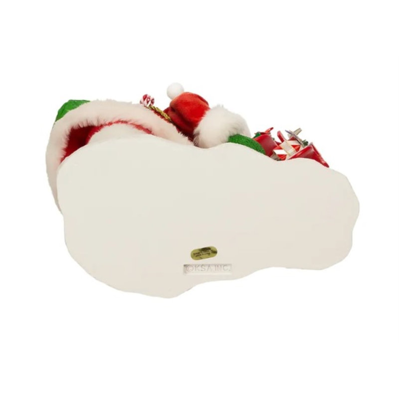 Kurt Adler 10.5-Inch Fabriché Santa Checking Mail