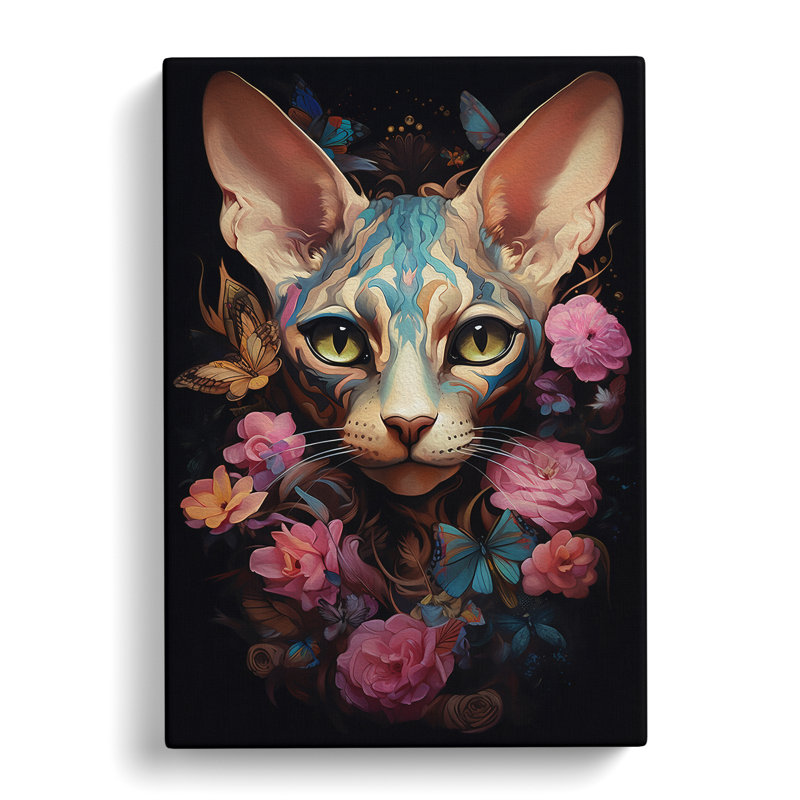 Sphynx Cat Romanticism - Print, 60cm H x 40cm W x 3cm D