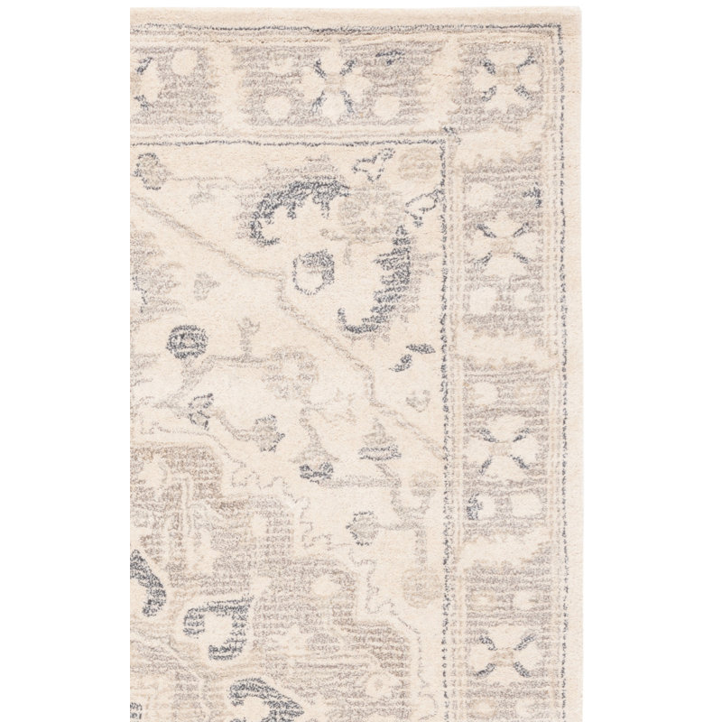 Tapis ivoire / beige Metro 617, Carré 6 pi