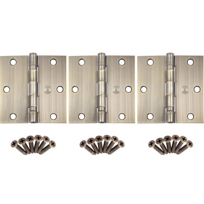 3-1/2" Ball-Bearing Door Hinges, Square Corner