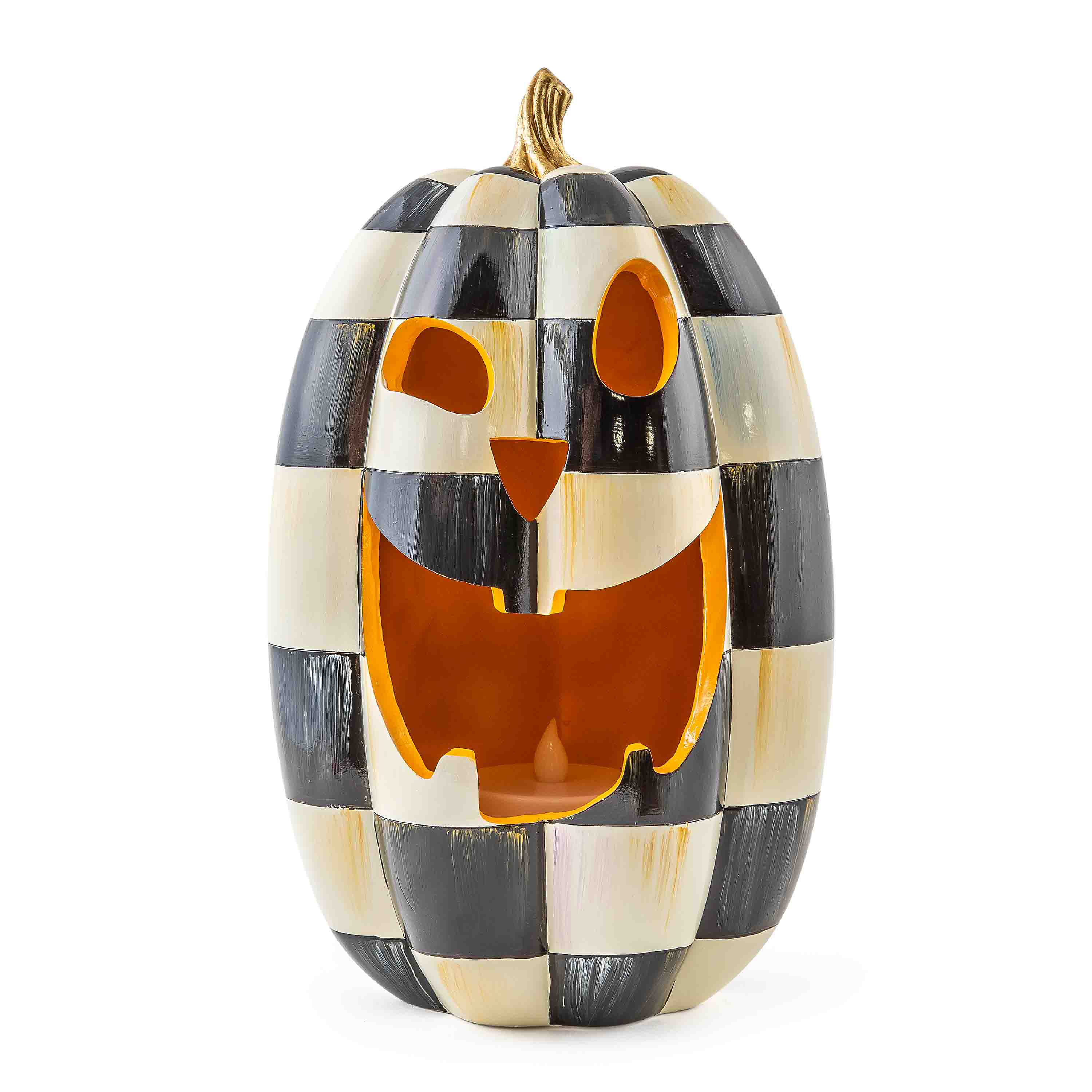 MacKenzie-Childs Courtly Check® Illuminated Jack O' Lantern - Tall ...