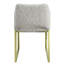 Ensemble de 2 chaises d'appoint en sherpa et en miroir doré Galdesa Teddy