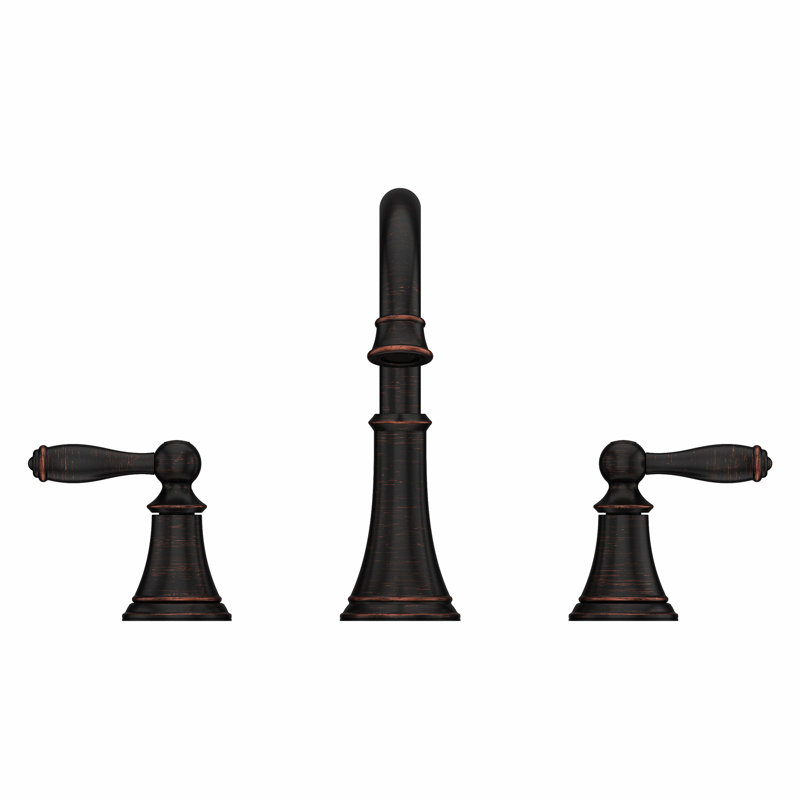 Tuscan Bronze Courant 8-Inch Widespread Bathroom Faucet