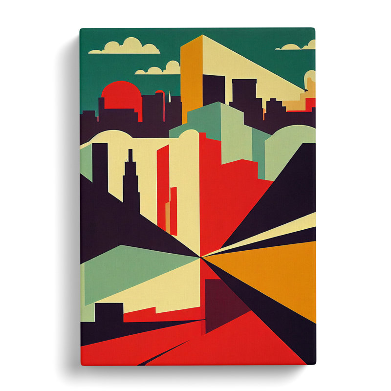 City Skyline Abstract No.3 - Wrapped Canvas, 60cm H x 40cm W