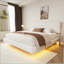 Lit flottant avec lumière White Boucle-128515209