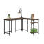 Bureau en L, finition brune