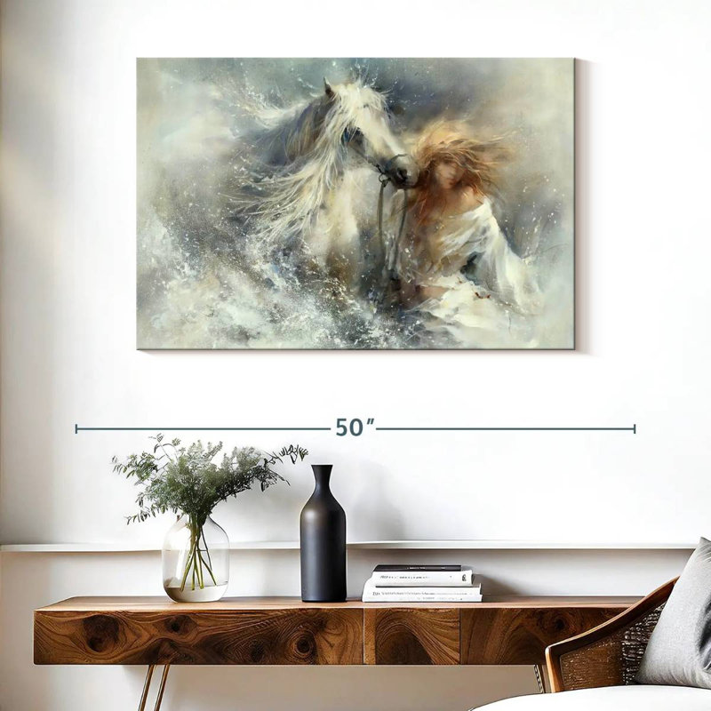 Scène dans l'eau, H 26 po x l 39 po