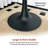 Pedestal Bar Table Round Sintered Stone Bistro Pub Table Leisure Cocktail Table For Bar, 30 Inch