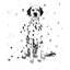 "Dalmatian Dog", reproduction d'art encadrée