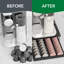 Organisateur de tiroir à café en bambou pour capsules Nespresso Vertuo, le plateau de rangement de la station café peut contenir 40 grandes ou 56 petites capsules-121354787