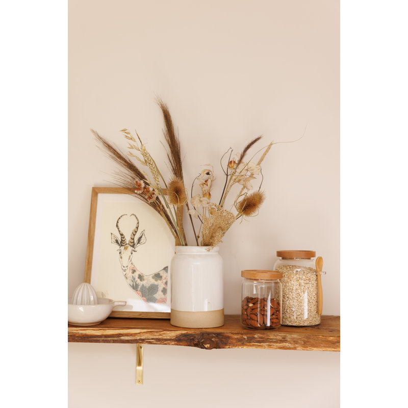 KitchenCraft Idilica Stoneware Utensil Holder, Cream