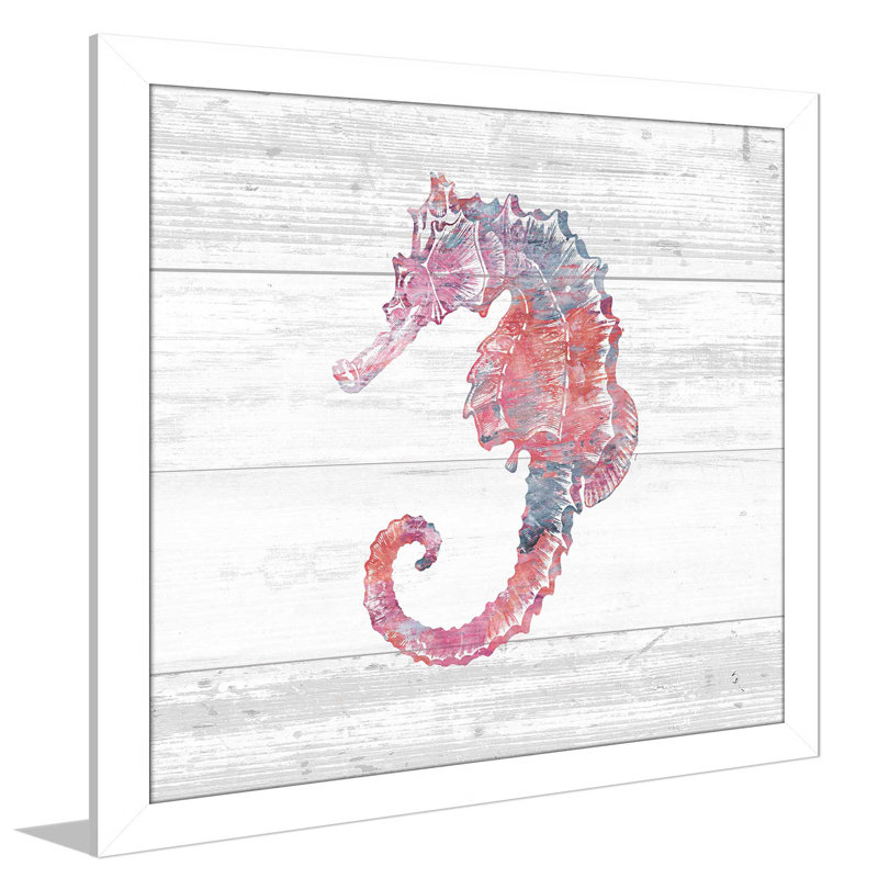 «Ocean Life III», reproduction de peinture à l'aquarelle, H 21,5 po x l 21,5 po x P 0,75 po, Cadre blanc